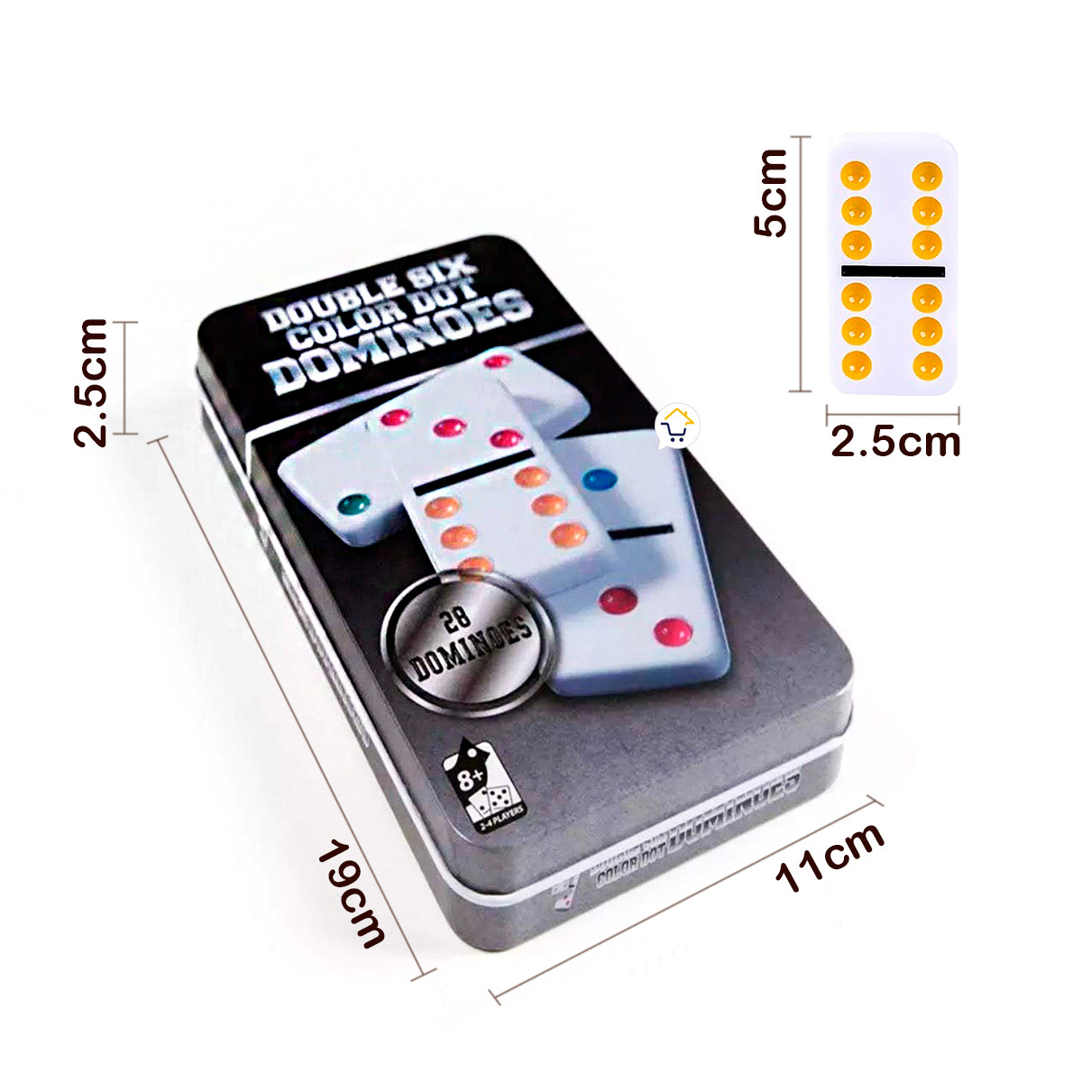 Miniatura 6 de Domino Juego De Mesa Caja Metalica J003